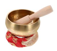 Toyvian 1juego Cuenco De Canto Para Bol De Sonido Madera Decoración Para Relajación y Incluye Almohadilla Color Aleatorio