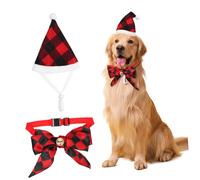 Toyvian 1juego Disfraz De Navidad para Gorro y Pajarita Ropa para Traje De Papá Noel para El Espíritu Navideño Diversión Familiar