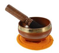 Toyvian 1juego Tazón De Canto Para Con Martillo y Cojín De Sonido De Para y Relajación Hecho Mano Nepal