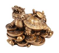 Toyvian 1pieza Adorno de Tortuga Dragón de Resina Decoración Feng Shui para Prosperidad Buena Suerte y Salud Figura Artística para Hogar y Oficina Regalo Creativo y Símbolo de Longevidad