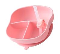 Toyvian 1pieza Plato De Silicona Para Niño Niña Con Ventosa Dividido Tres Compartimentos Para Alimentación Infantil Apto Para Microondas y Refrigerador