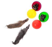 Toyvian 2 Balones Eléctricas de Juguete para Gato y Perro, Bola Rodante de Plástico Ligera para Juego de Ocio, Motor Eléctrico y Movimiento Automático Color Aleatorio