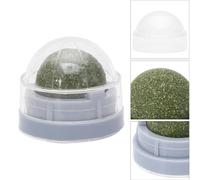 Toyvian 2 Bolas Giratorias de Menta para Gatos, Juguetes para Lamer y Masticar, Snacks Digestivos, Material Plástico y Menta, 2 Piezas para Jugar y Cuidar a Tu Mascota