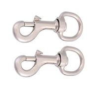 Toyvian 2 Ganchos para Correa de Mascotas con Articulación Giratoria 360°, Hebilla de Aleación de Zinc Resistente y Anticorrosión, Accesorios para Arnés de Perros y Gatos, Color Nieve,