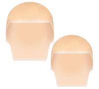 Toyvian 2 Gorros de Látex para Calva de Maquillaje en Color Beige, Estilo Adulto y Niños, Ideales para Personalizar Disfraces en Fiestas y Obras de Teatro