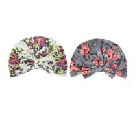 Toyvian 2 Gorros para Dormir Lazo sin Borde Niñas, de Algodón Banda Elástica, Fáciles de Llevar para Viajar y Baño Color Aleatorio Varios Estilos