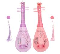 Toyvian 2 Instrumentos Musicales en Miniatura: simulación de laúd Chino, Pipa, Guitarra China, Instrumento de Cuerda Tradicional Nacional, decoración para casa de muñecas.