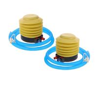 Toyvian 2 Juegos Bomba de Pie Manual 4 Tapones para Balones de Yoga y Flotadores de Piscina para Uso en Viajes y Kits de Emergencia