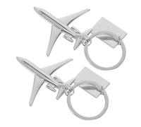 Toyvian 2 Llaveros De Avión De Avión Artículos De Aviación Plata Para Bolso Mochila Regalo Para Entusiastas De La Aviación