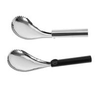 Toyvian 2 para Descorazonar Calabaza de Acero Inoxidable y Negro, Pala de Cocina Práctica para Frutas, Utensilios Compactos para Preparar Alimentos Hogar