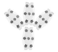 Toyvian 2 Pares Cubierta Antideslizante para Zapatos con Clavos de 7 Dientes, Resistente al Desgaste y Fabricada en Silicona y Hierro Galvanizado, Adecuado para Caminos con Nieve o Helados
