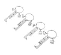 Toyvian 2 Pares de Llaveros de Acero Inoxidable para Hogar 2026 Llavero de Decoración Práctica y Obsequio para Inauguración de Casa Accesorios para Compradores y Mudanza