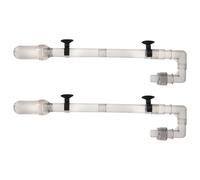 Toyvian 2 Piezas Accesorios para Acuario con Tubos de Flujo Bidireccional para Filtro Externo, Montaje Rápido y Compatible con Ventosas de Abs