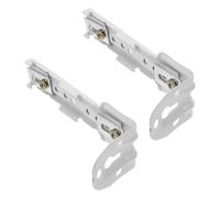 Toyvian 2 Piezas Accesorios para Rieles de Cortinas Doble para Montaje en Techo Soporte de Cortina Código Fijo Lateral de 11.5 CM Diseño Versátil Instalación sin Herramientas para