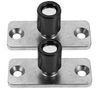 Toyvian 2 Piezas Acero Inoxidable Guía Inferior de Puerta Corredera Doble | Montaje en Suelo, Mantiene Alineada la Hoja Carril, Reduce Ruido y Soporta Golpes, Color Plata