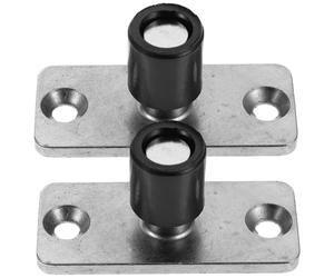 Toyvian 2 Piezas Acero Inoxidable Guía Inferior de Puerta Corredera Doble | Montaje en Suelo, Mantiene Alineada la Hoja Carril, Reduce Ruido y Soporta Golpes, Color Plata