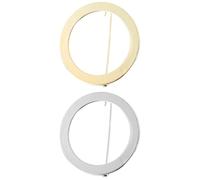 Toyvian 2 piezas Alfileres Redondos de Aleación Broches Decorativos para Ropa Casual de Blanco y Dorado Accesorios Ornamentales para Prendas