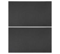 Toyvian 2 Piezas Alfombrilla Base para Acuario de Eva Negro, Almohadilla Autonivelante de 6mm para Bandeja Inferior, Reduce Ruido y Protege Fondo del Tanque Transparente