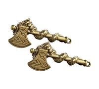 Toyvian 2 Piezas Amuleto de Llave Dragón, Latón Dorado | Adorno de Llavero, Artesanía Delicada y Creativa, Estilo Único para Casa Nueva, Obsequio
