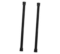 Toyvian 2 Piezas Barra Extensible de Tensión Diseño sin Taladro Soporte Multiusos para Cortinas y Ropa Tubo Negro para Baño y Armario