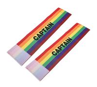 Toyvian 2 Piezas Brazaletes de Capitán para Deportes de Equipo de Brazalete Elástico Ajustable para Fútbol y Baloncesto Diseño Arcoíris Visible para Adultos y Jóvenes