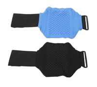 Toyvian 2 Piezas Brazaletes para Teléfono con Correas Antideslizantes Ajustables para Pierna y Brazo Resistentes al Agua para Correr Senderismo y Equitación Paquete de Negro y Azul