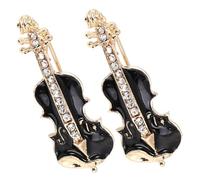Toyvian 2 piezas Broche Violín Esmaltado Pin de Solapa Creativo para Ropa Accesorio para Mujeres para Fiestas y Regalos Especiales