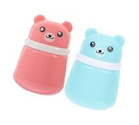 Toyvian 2 Piezas caja de puff de bebé contenedor de proteína en polvo para llevar taza de bebe powder puff contenedor de soplo de polvo de uso doméstico botella de soplo de polvo simple