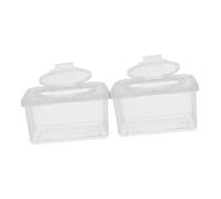 Toyvian 2 Piezas Caja De Toalla De Limpieza Contenedor De Almacenamiento De Bebé Recipiente Para De Bebés Soporte Para Infantiles Pequeño Tela Páginas Transparent