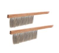 Toyvian 2 Piezas cepillo limpio Cepillo de apicultor profesional Mango de madera Soft Brush Duster Beige
