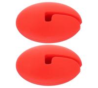 Toyvian 2 Piezas Clip Termómetro Silicona Resistente Calor Soporte Sonda Temperatura Flexible para Olla Rojo Pinza Segura para Cocina