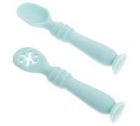Toyvian 2 Piezas Comer Cuchara De Entrenamiento Utensilios De Autoalimentación Para Bebés Cuchara Infantil De Silicona Cereal De Arroz Niño Pequeño Gel De Sílice Cuchara De Silicona