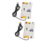 Toyvian 2 Piezas Cubierta De Botella De Alimentación De Uso General Funda Para Calentar Biberones Fundas Para Biberones Recién Nacidos Calienta Biberones Viajar Paño Alimento Espesar