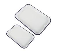 Toyvian 2 Piezas de Bandejas Esmaltadas para Hornear para Lavavajillas Multifuncional para Cocinar y Servir Alimentos Resistente al Diseño Antiadherente