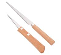 Toyvian 2 Piezas de Cortadores para Tallar Madera y Arcilla Mango de Madera, Herramienta de Arte Artesanal Multiusos para Modelado y Cerámica, Cortador de Desbarbado para Manualidades