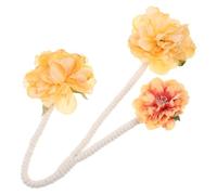 Toyvian 2 Piezas De Cortinas para Dormitorio Sin Nudos Lindas Flores En La Parte Posterior Estilo Bohemio Decorativo para Cortinas Clips Flexibles Artificiales
