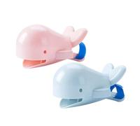 Toyvian 2 piezas de Grifo para Bebés Seguro y Duradero Diseño de Delfín Cartoon Flexible Adaptable para Cocina y Baño con Correa de Sujeción Seguro para Manos Pequeñas Color Aleatorio