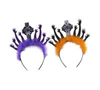 Toyvian 2 Piezas Diadema Halloween Terror con Mano Zombie y Lápida Accesorios Cosplay Fiesta Diseño Ligero y Reutilizable para Disfraz Día de Muertos