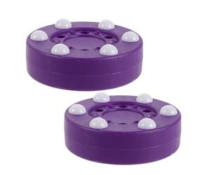 Toyvian 2 Piezas Disco de Hockey sobre Patines para Práctica Diseño Optimizado de 6 Bolas, Material PP Ligero y Forma Redonda, Adecuado para Entrenamiento en Entrada y Patio