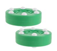 Toyvian 2 Piezas Disco de Práctica de Hockey sobre Patines Diseño de Rodillo de 6 Bolas, Ligero Baja Fricción, Adecuado para Entrenamiento en Entrada de Garaje y Patio Verde