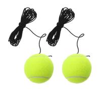 Toyvian 2 Piezas Entrenador de Tenis con Pelota Elástica y Cuerda | Fibra Química, Entrenamiento Individual en Patio o Viaje, Mejora Reacción y Fundamentos, Uso Portátil