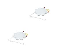 Toyvian 2 Piezas Espejo Colgante para Aves con Campana Juguete Práctico para Gallinas y Aves de Jaula la Actividad Física y Reduce el Estrés para Jaula DiseñO Resistente Y Divertido