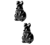 Toyvian 2 Piezas Figurita Miniatura Adorno Decorativo para Oficina y Escultura para de Conejos y Decoración de Primavera