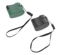 Toyvian 2 Piezas Generador Portátil de Manivela de Emergencia con Luz Led, Diseño Ligero y Portátil para Senderismo y Camping, Cargador Manual USB Confiable