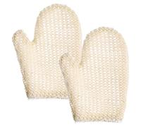 Toyvian 2 piezas Guantes Exfoliantes de Sisal Natural para Ducha y Baño Manoplas Resistentes para Exfoliar Piel Seca y Grasa Promueven Circulación y Remueven Células Muertas