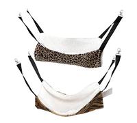 Toyvian 2 Piezas Hamaca de Almohadilla para Gatos de vellón hamacas para Gatos Jaula de hámster Cama de Gato cálida Interior Gatito de Mascotas Cama Colgante para Mascotas Felpa