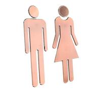 Toyvian 2 Piezas Identificación Señalización Inoxidable para Aseos Carteles de Puerta Hombres y Mujeres Instalación y Removible