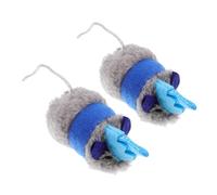 Toyvian 2 Piezas Juguete de Hierba gatera Interactivo Juguetes Gato ratón Juguetes para Gatos Largo Sisal Cat Toys Lindo ratón Gatito Juguetes Gato Juguetes Ratones Felpa