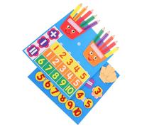 Toyvian 2 Piezas Juguete Educativo de Fieltro para Aprendizaje de y Cálculo Tablero de Matemáticas para Preescolar Juguete de Portátil para Actividades Clase y