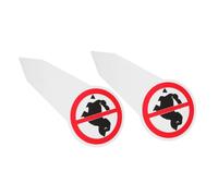 Toyvian 2 Piezas Letreros de Advertencia para de Prohibición de Hacer Caca Impermeables con Estacas para Jardín Decoración para Césped y la Responsabilidad Dueños de Mascotas